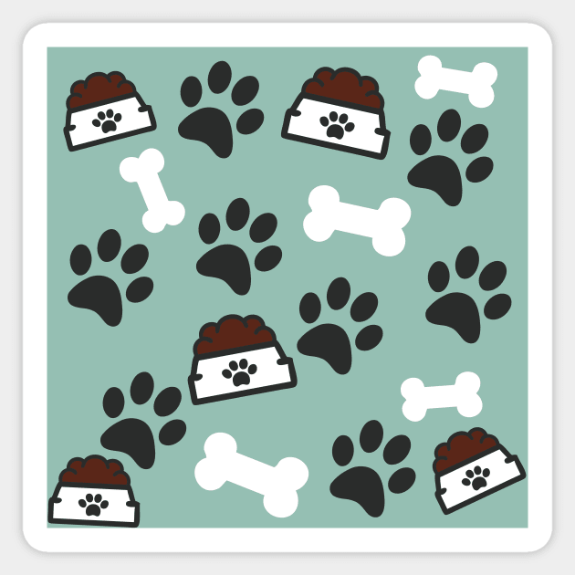 Cute Dog Themed Pattern #1 Sticker by Trendy-Now